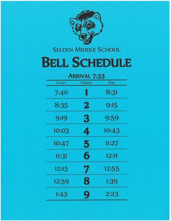 Bell Schedule Image